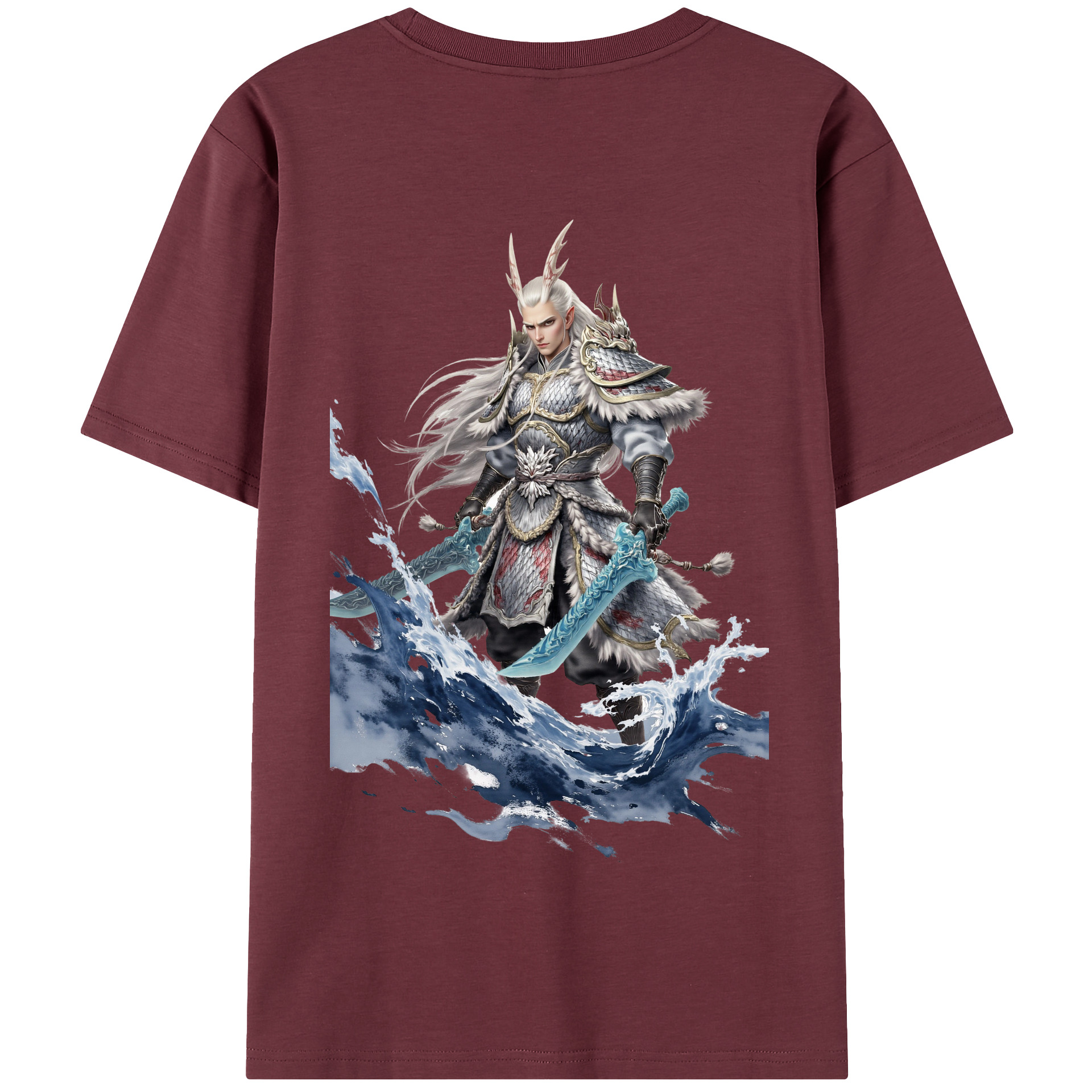 （画像用） Ne Zha 2 ナタ 魔童の大暴れ 綿100％半袖Tシャツ（背面プリント）